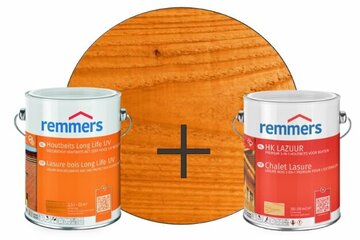 Combinatie Remmers kleurloos HK-lazuur & Longlife UV+ Combinatie Remmers kleurloos HK-lazuur & Longlife UV+