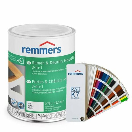 Ramen & Deuren Houtlak 3in1 RAL-kleur naar keuze 0.75L