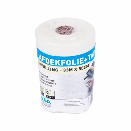 VEBA Afdekfolie met tape 55cmx33m navul